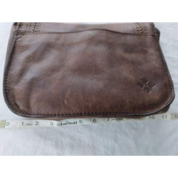 PATRICIA NASH BEAUMONT Brown Leather Crossbody Purse Messenger Bag Tassel - Picture 7 of 9